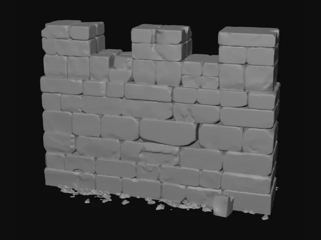 3D model for Crumbling Brick Wall