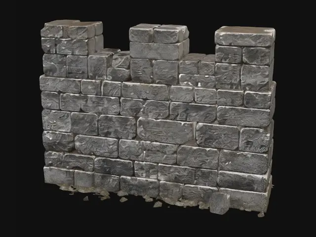 3D model for Crumbling Brick Wall
