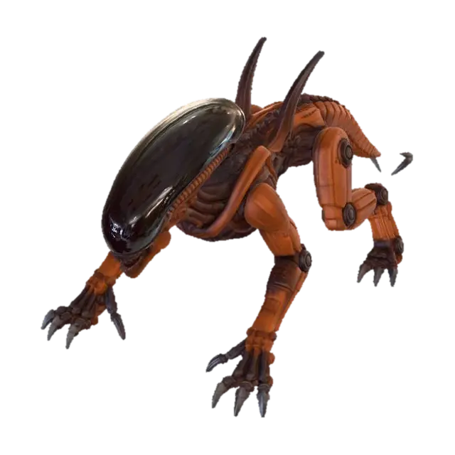 Mecha Xenomorph - Seams 3D model, vytvořený pomocí AI