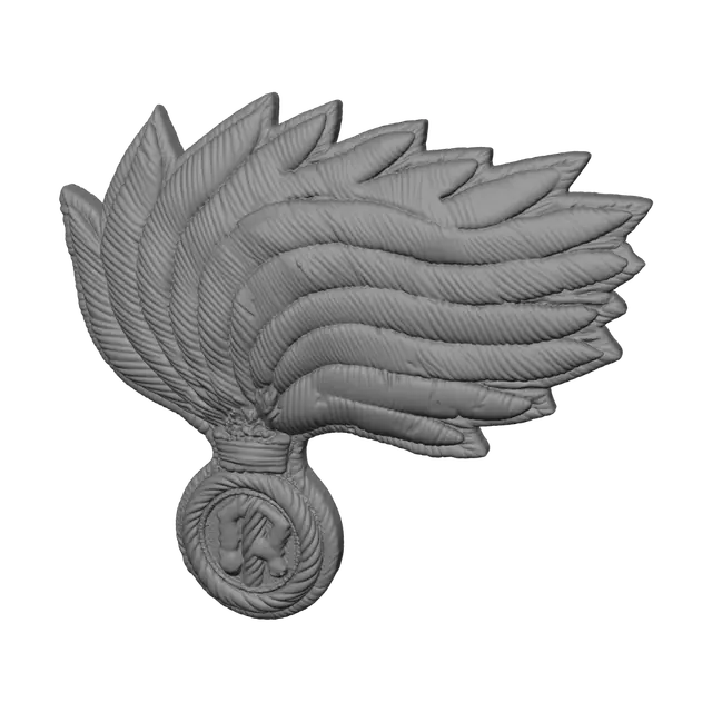 3D model for Feathered fan badge