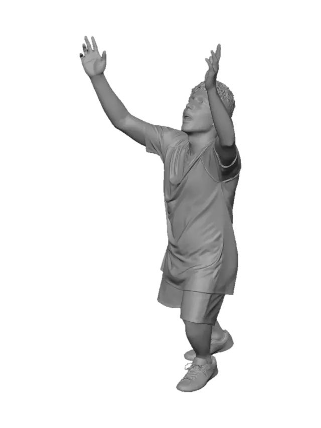 3D model for Raising Hands in Triumph