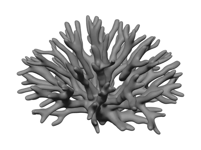 3D model for Monochrome Coral Branch