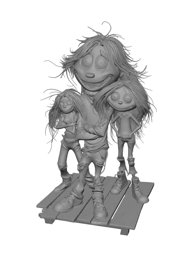 3D model for Ragtag Trio
