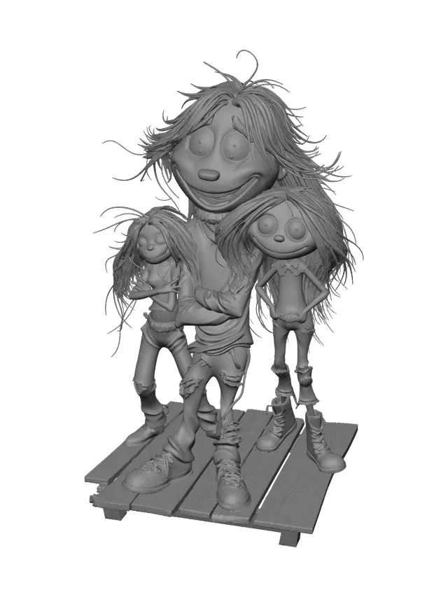 3D model for Ragtag Trio