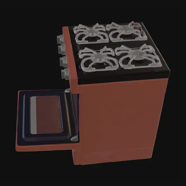 3D model for Brown Gas Range with Oven