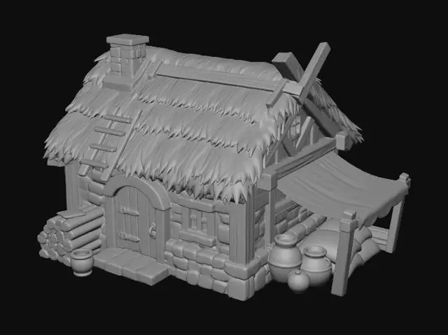 3D model for Thatched Hearth Cottage