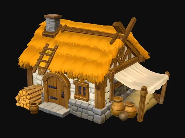 3D model for Thatched Hearth Cottage