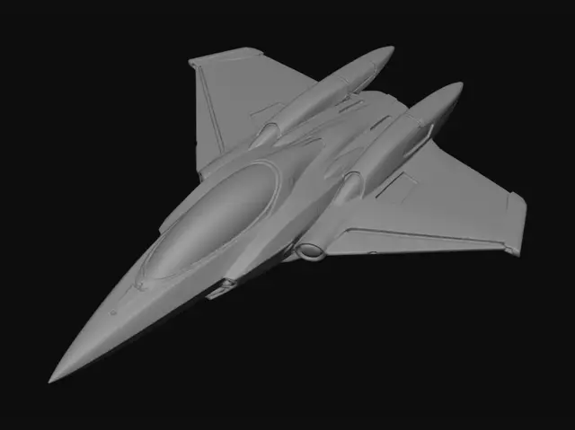 3D model for Silver Starfighter