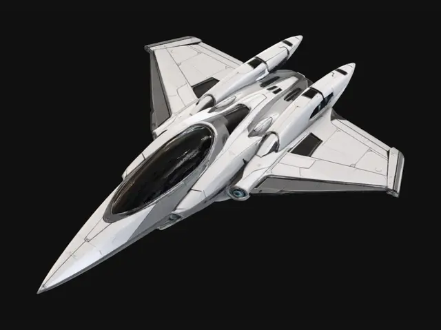 3D model for Silver Starfighter