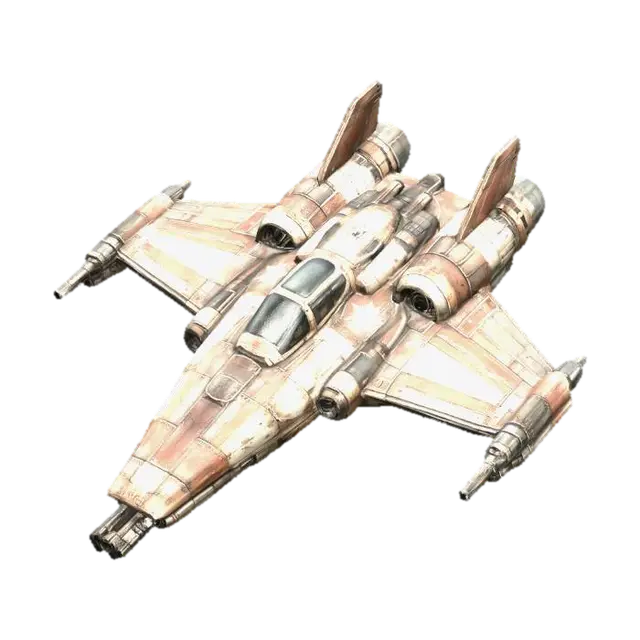Frontier fighter 3D model, vytvořený pomocí AI