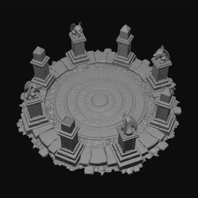 3D model for Azure Runic Circle