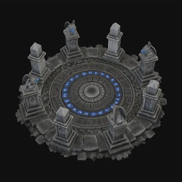 3D model for Azure Runic Circle