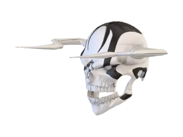 Hollow Skull Helmet - Bleach 3D model, vytvořený pomocí AI