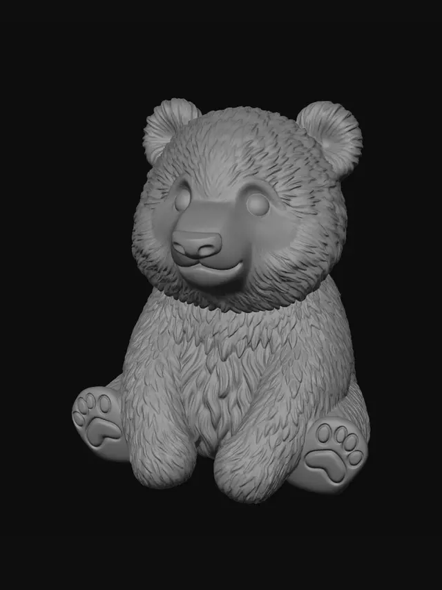 3D model for Playful Panda in a Modern Living Room