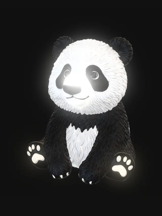 3D model for Playful Panda in a Modern Living Room