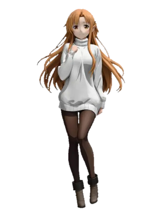 Character in Cozy Sweater 3D model, AI generated
