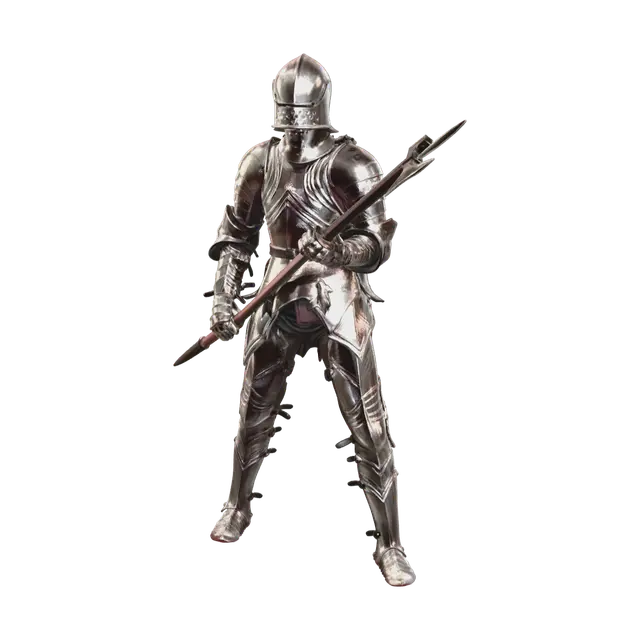 Crusader Armor 3D model, vytvořený pomocí AI