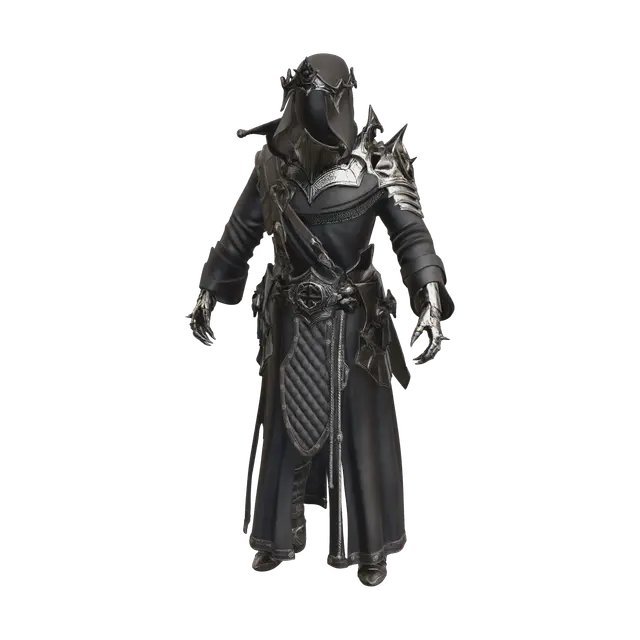 Stylized Crusader Armor 3D model, vytvořený pomocí AI