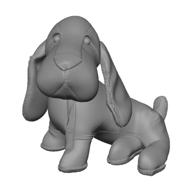 3D model for Brown stuffed dachshund in a yellow display