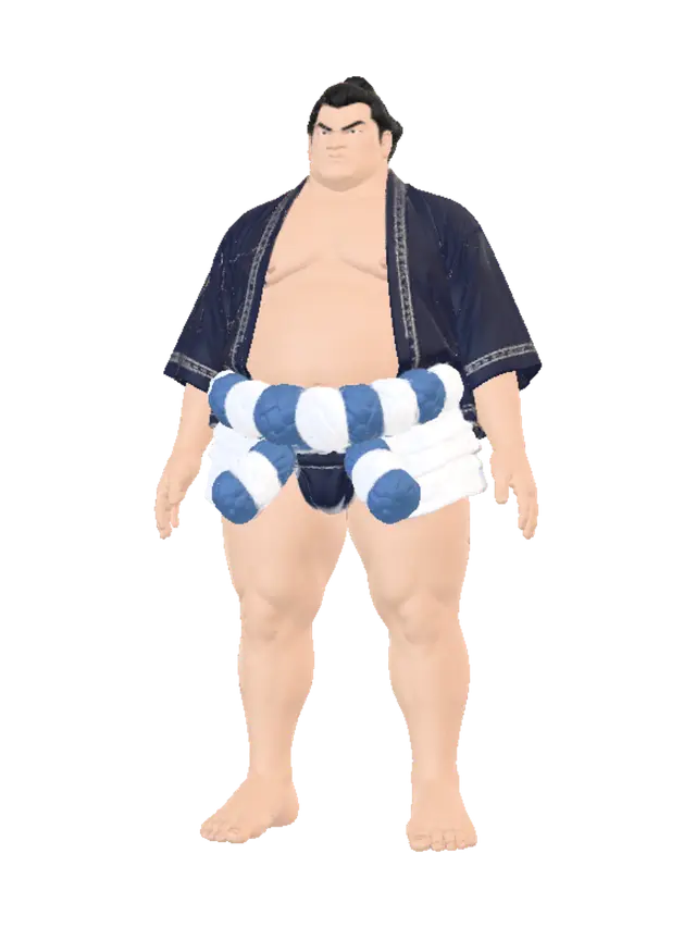 The Stoic Sumo 3D model, vytvořený pomocí AI