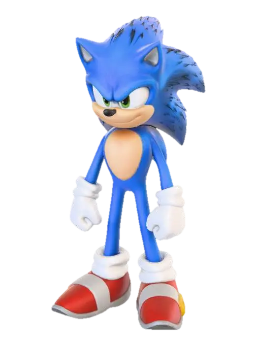 Sonic the Hedgehog - Fanart 3D model, AI generated