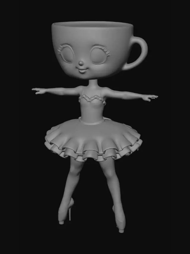 3D model for Latte Cup Ballerina
