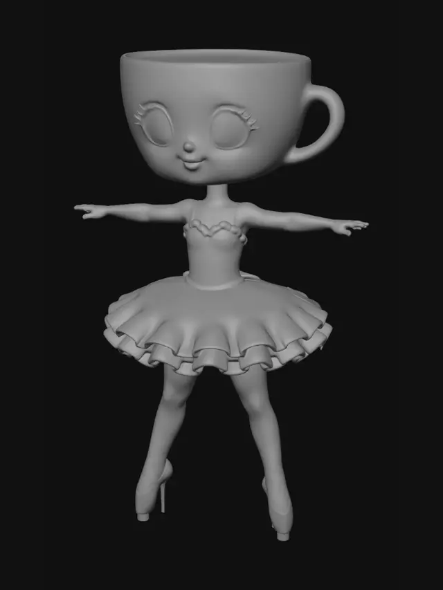 3D model for Latte Cup Ballerina