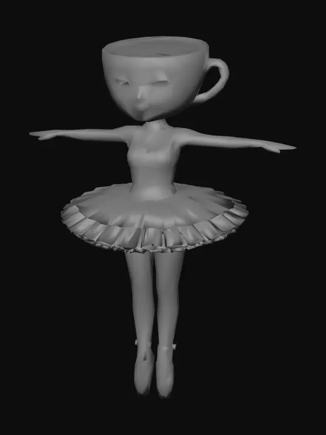 3D model for Latte Cup Ballerina