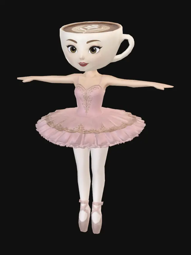 3D model for Latte Cup Ballerina