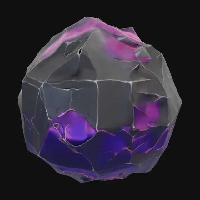 3D model for dark energy soul orb, low-poly, player-character, game ready,