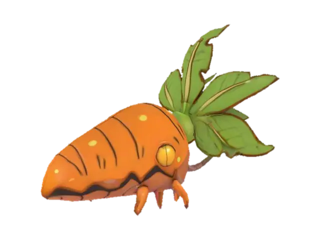Carrot Creature 3D model, vytvořený pomocí AI