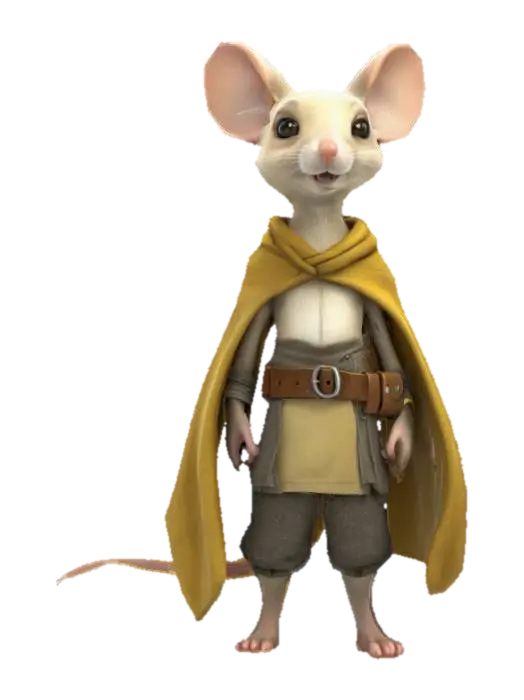 Mouse Adventurer - Rodent 3D model, vytvořený pomocí AI
