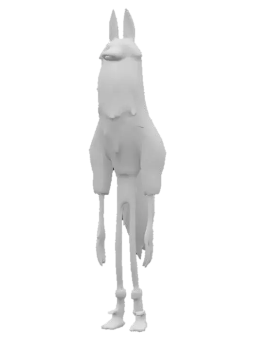 3D model for Tall Blue Canine