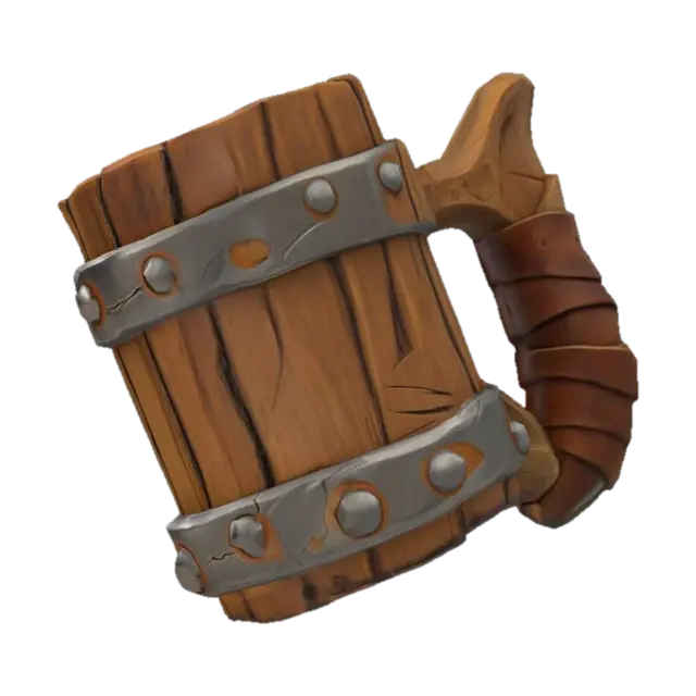 Wooden Warrior Mug - Drinkware 3D model, vytvořený pomocí AI