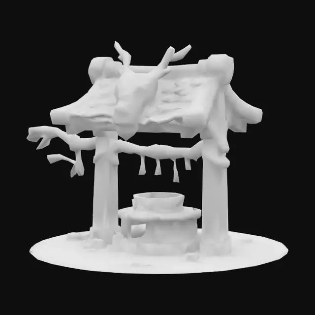 3D model for Wooden Barrier