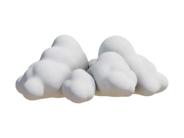 Low poly clouds - Cloud 3D model, vytvořený pomocí AI