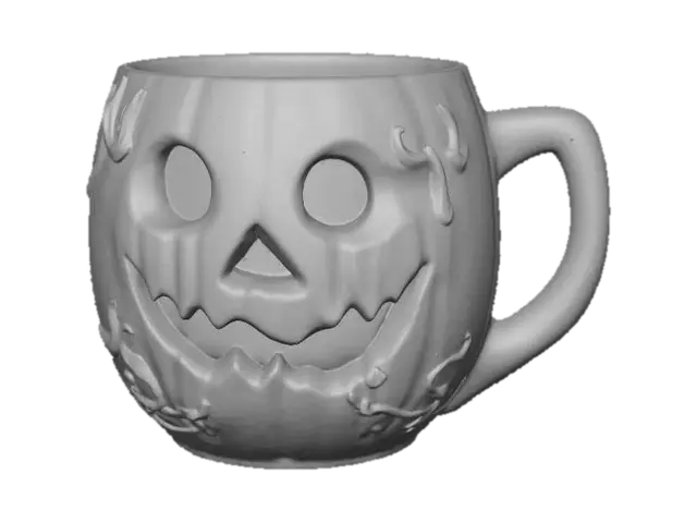 3D model for A coffee mug made in the shape of a jack-o-lantern, #Halloween2025#