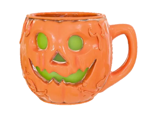 3D model for A coffee mug made in the shape of a jack-o-lantern, #Halloween2025#