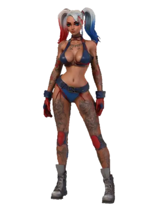cyberpunk woman - Tech-3D-Modell, KI-generiert