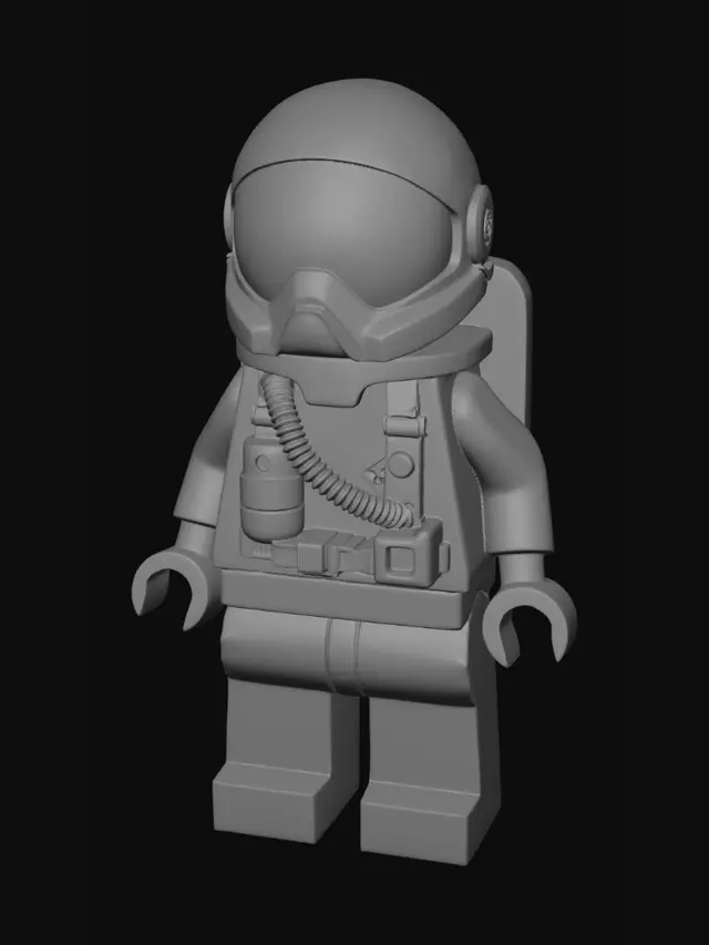 3D model for lego Minifigure, Headgear Helmet SW Stormtrooper Type 2, AT-AT Driver