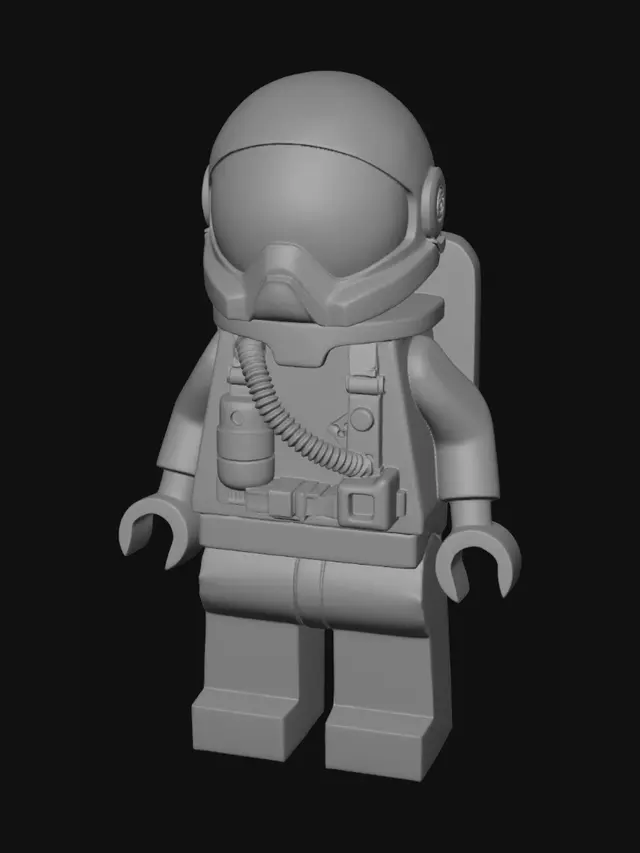 3D model for lego Minifigure, Headgear Helmet SW Stormtrooper Type 2, AT-AT Driver