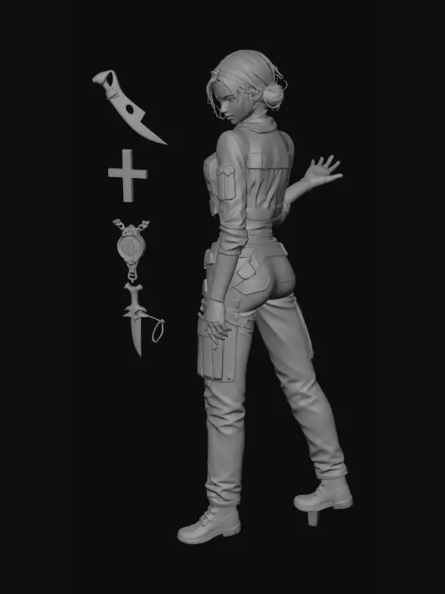 3D model for Crossed Blades in the Rain