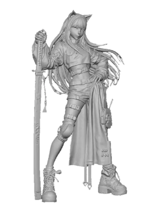 3D model for Samurai Catwoman