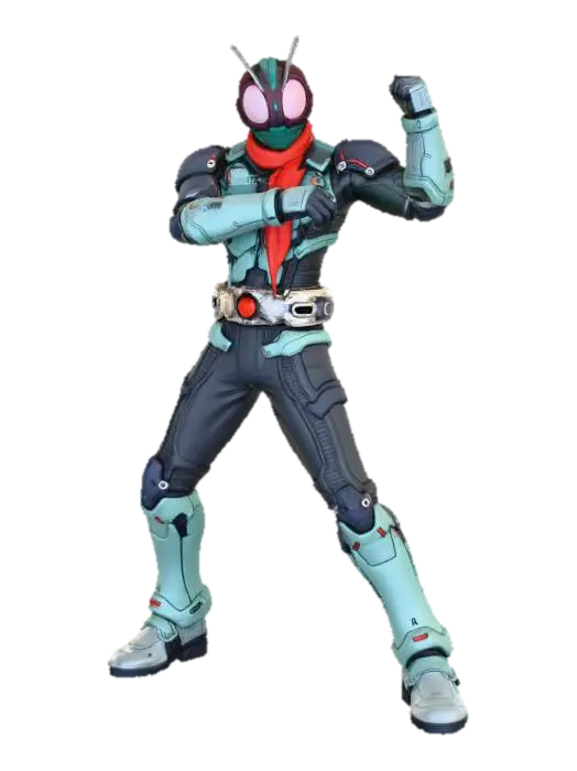 Kamen Rider-1 - Kamenrider 3D model, vytvořený pomocí AI