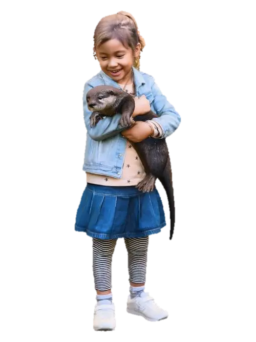 Joyful Otter Hug - Joy 3D model, vytvořený pomocí AI