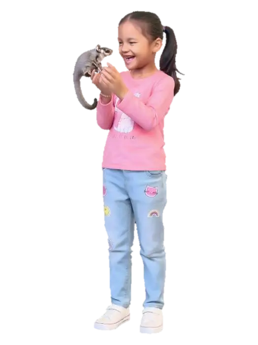 3D model for Joyful Girl with a Sugar Glider