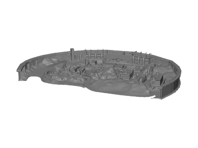 3D model for Coastal Military Complex Blueprint