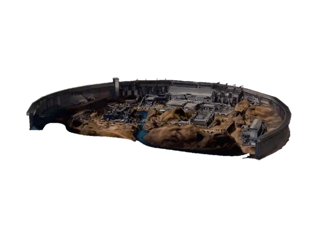 3D model for Coastal Military Complex Blueprint