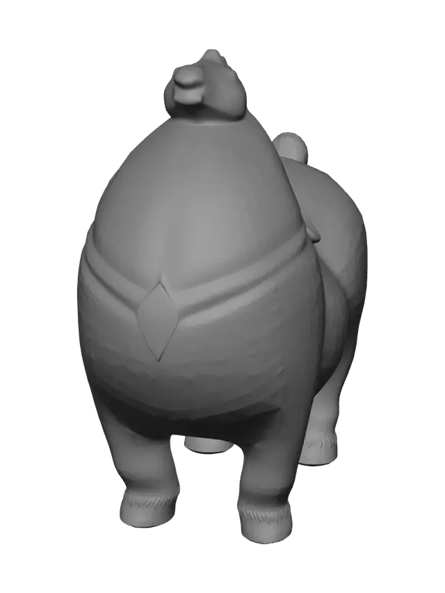 3D model for Fantasy Fat Horse