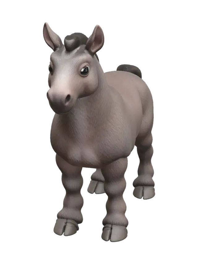 3D model for Stylized Fat Horse